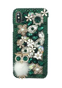 redecarie for samsung galaxy note 10 plus diamond case,luxury crystal rhinestone owl bling glitter shiny gemstone women girls kids sparkle protective phone case cover