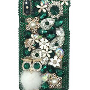 redecarie for Samsung Galaxy Note 10 Plus Diamond Case,Luxury Crystal Rhinestone Owl Bling Glitter Shiny Gemstone Women Girls Kids Sparkle Protective Phone Case Cover