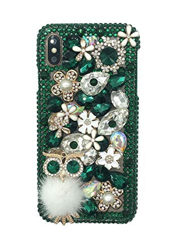 redecarie for Samsung Galaxy Note 10 Plus Diamond Case,Luxury Crystal Rhinestone Owl Bling Glitter Shiny Gemstone Women Girls Kids Sparkle Protective Phone Case Cover