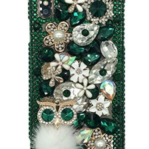 redecarie for Samsung Galaxy Note 10 Plus Diamond Case,Luxury Crystal Rhinestone Owl Bling Glitter Shiny Gemstone Women Girls Kids Sparkle Protective Phone Case Cover