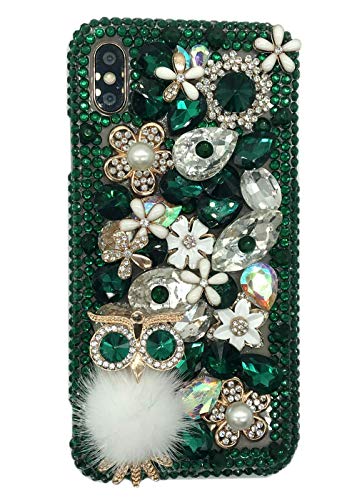 redecarie for Samsung Galaxy Note 10 Plus Diamond Case,Luxury Crystal Rhinestone Owl Bling Glitter Shiny Gemstone Women Girls Kids Sparkle Protective Phone Case Cover