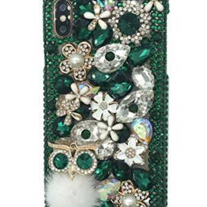 redecarie for Samsung Galaxy Note 10 Plus Diamond Case,Luxury Crystal Rhinestone Owl Bling Glitter Shiny Gemstone Women Girls Kids Sparkle Protective Phone Case Cover