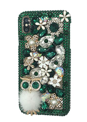 redecarie for Samsung Galaxy Note 10 Plus Diamond Case,Luxury Crystal Rhinestone Owl Bling Glitter Shiny Gemstone Women Girls Kids Sparkle Protective Phone Case Cover