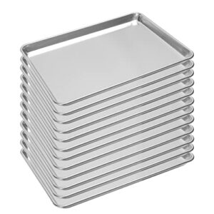 bieama 12 pack half size baking sheet pan aluminum commercial pan for oven freezer bakery hotel restaurant 13" × 18"