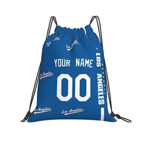 antking los angeles drawstring bags backpack custom any name and number for men women boy gifts
