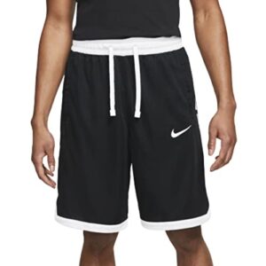 nike dry men's dri-fit elite basketball shorts (black/white/white/white, small)