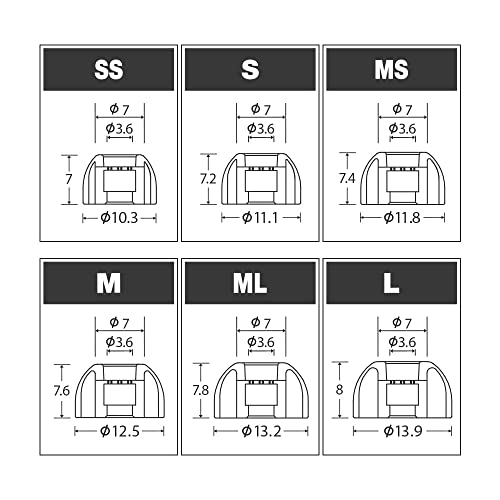 AZLA SednaEarfit MAX Standard (3 Pairs (Size SS/S/MS))