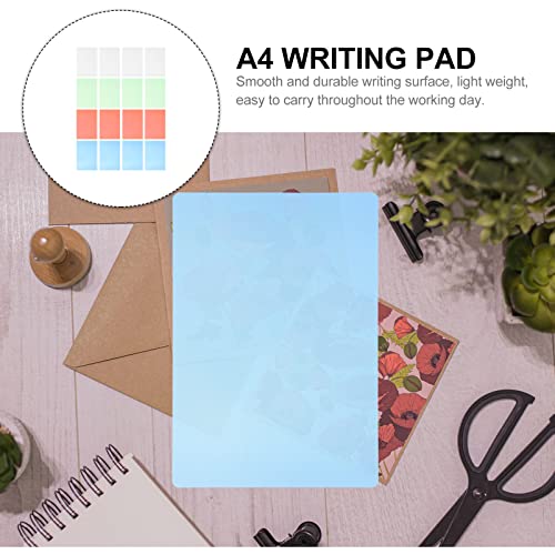 Clay Tools Home Tools 16Pcs Plastic A4 Writing Pads Translucent Test Paper Writing Boards Students A4 Writing Exam Mats for Home Offices (Mixed Color) Cutting Board Pottery Tools