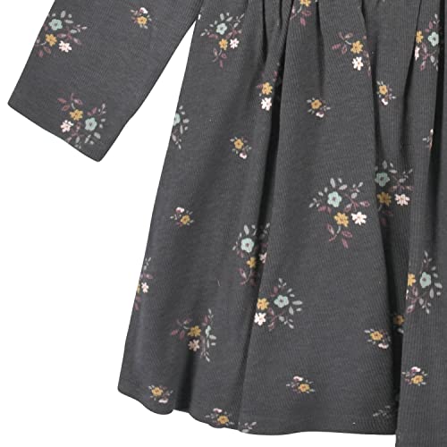 Gerber Baby Girls' Toddler 2-Pack Long Sleeve Dresses, Dark Floral, 18 Months