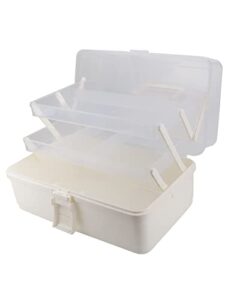 avlcoaky tackle box large 3 layers plastic portable storage box fishing white tackle box organizer art craft tool box
