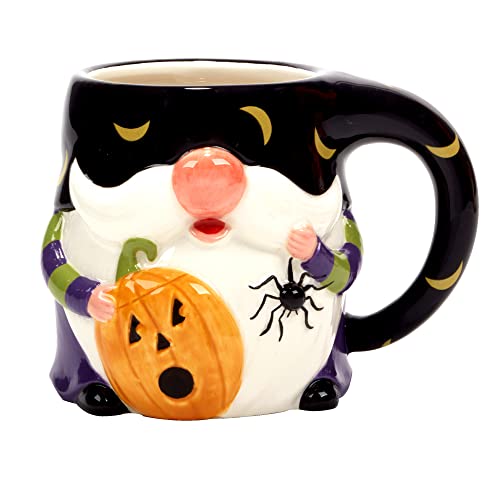 Certified International Halloween Gnomes 18 oz. 3-D Mugs, Set of 4, Multicolor