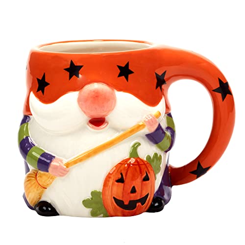 Certified International Halloween Gnomes 18 oz. 3-D Mugs, Set of 4, Multicolor