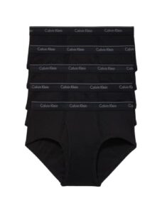 calvin klein men's cotton classics 5-pack brief, 5 black, x-large