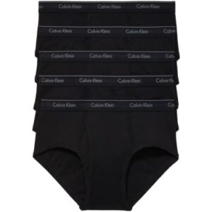 Calvin Klein Men's Cotton Classics 5-Pack Brief, 5 Black, X-Large