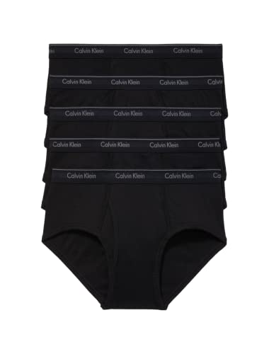 Calvin Klein Men's Cotton Classics 5-Pack Brief, 5 Black, X-Large