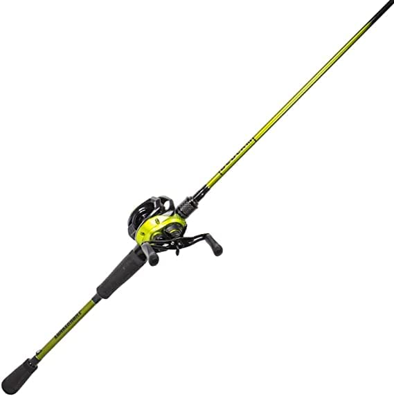 Lunkerhunt Bedlam Baitcaster Fishing Rod and Spinning Reel Combo 7 Feet - Left Handed, Premium Quality for Catching Big Fish with High Strength Carbon Body | Non-Slip Grips (Left)