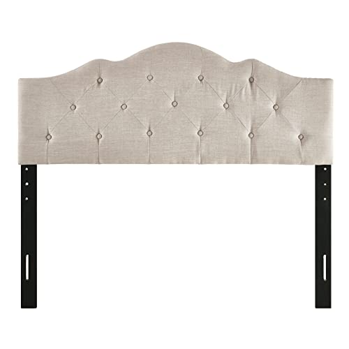 Urban Home Furniture Rounded Tufted California King headboard, Beige