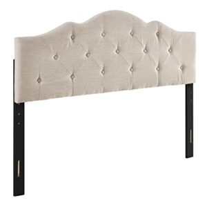 Urban Home Furniture Rounded Tufted California King headboard, Beige