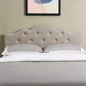 Urban Home Furniture Rounded Tufted California King headboard, Beige