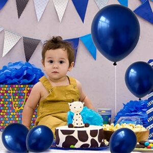 Navy Blue Balloons Garland Kit,106 pcs Navy Balloons Dark Blue Latex Balloons with 18 12 10 5 Inch Party Balloon Kit for Birthday Baby Shower Wedding Graduation Decoration