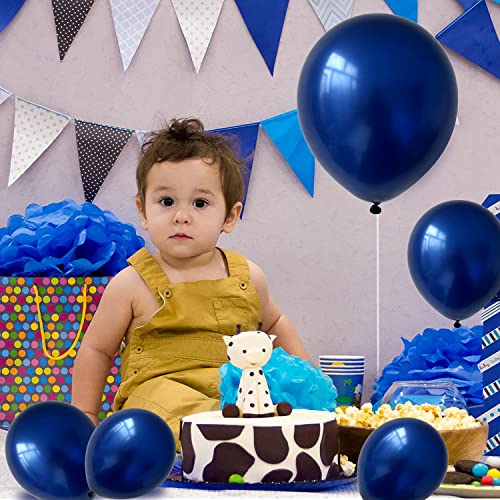 Navy Blue Balloons Garland Kit,106 pcs Navy Balloons Dark Blue Latex Balloons with 18 12 10 5 Inch Party Balloon Kit for Birthday Baby Shower Wedding Graduation Decoration