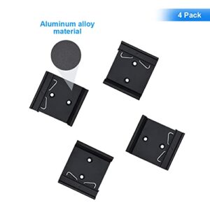 1.73 Width Universal DIN Rail Mounting Clip Snap in Din-Rail Mounting Bracket DIN Rail Fixed Clamp Aluminum Alloy Solid State Relay Clip for 35mm Din Rail Slotted (Countersunk Head M3 Screws) 4-Pack