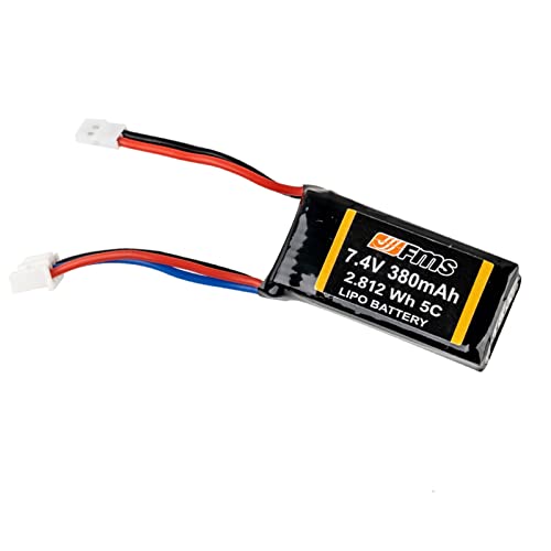 EAZYRC FMS 7.4V 380mAh Battery for 1/24 FCX Power Wagon,1/12 Willys, 1/24 Smasher RTR,1/24 k5 Chevy Blazer RTR