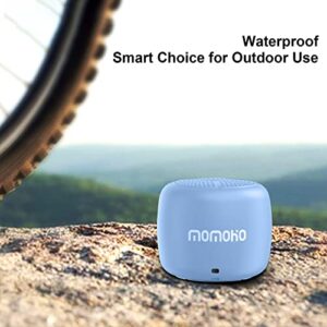MOMOHO Bluetooth Speaker Waterproof Bluetooth Speaker Portable Bluetooth Speaker Wireless Bluetooth Speaker Brief Design IPX7 Small Speaker TF Card Play Support for Outdoor Use, Shower, Hiking (Blue)