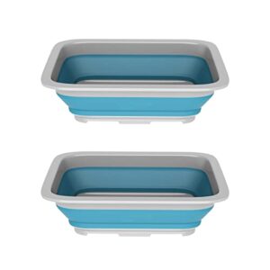 wakeman set of 2 multipurpose multiuse wash bin, large, blue