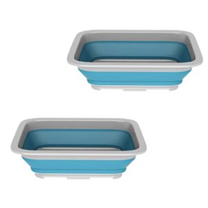 Wakeman Set of 2 Multipurpose Multiuse Wash Bin, Large, Blue