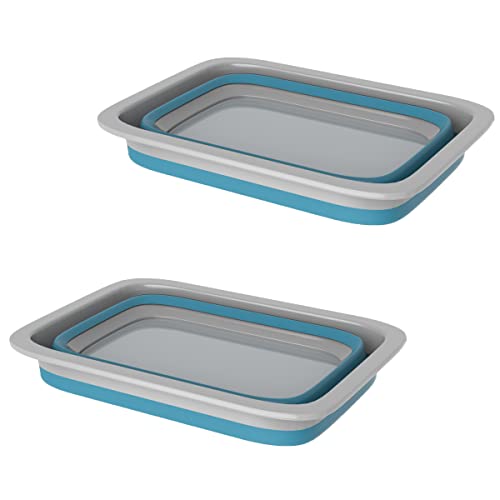 Wakeman Set of 2 Multipurpose Multiuse Wash Bin, Large, Blue