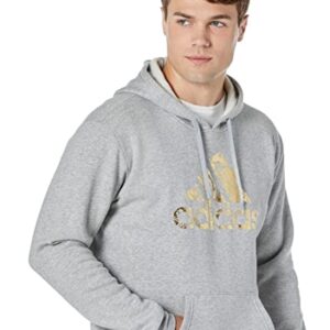 adidas Liquid Foil Pullover Hoodie Medium Grey Heather MD