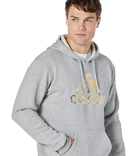 adidas Liquid Foil Pullover Hoodie Medium Grey Heather MD