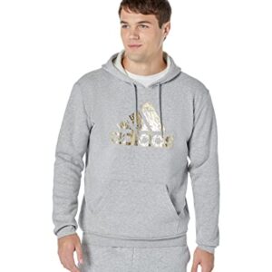 adidas Liquid Foil Pullover Hoodie Medium Grey Heather MD