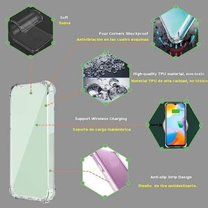 USTIYA Case for Reno 7 (No for 5G) / Oppo F21 Pro Clear TPU Four Corners Protective Cover Transparent Soft funda