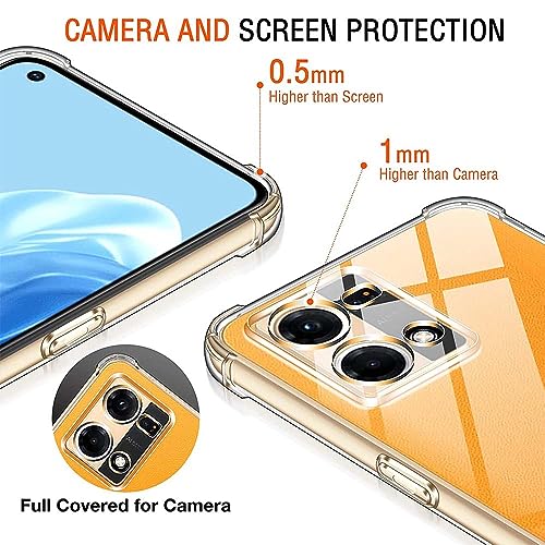 USTIYA Case for Reno 7 (No for 5G) / Oppo F21 Pro Clear TPU Four Corners Protective Cover Transparent Soft funda