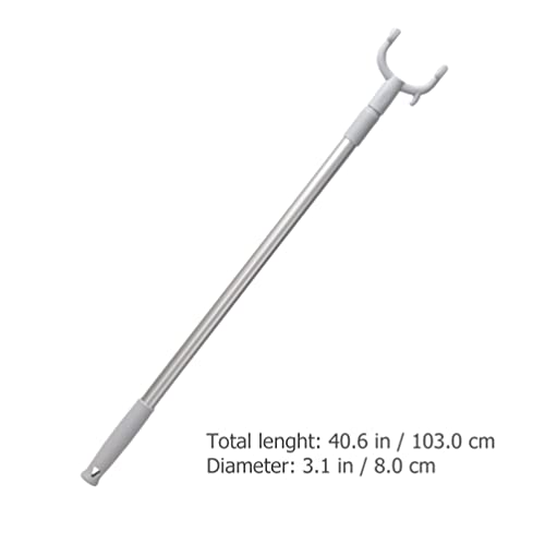 BESPORTBLE Metal Hangers Balcony Clothes Pole Clothes Drying Rod Clothes Drying Fork Rod Retractable Clothes Fork Hanger Simple Clothes Drying Rod 1Pc Household Clothes Fork Clothesline Outdoor