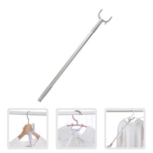 BESPORTBLE Metal Hangers Balcony Clothes Pole Clothes Drying Rod Clothes Drying Fork Rod Retractable Clothes Fork Hanger Simple Clothes Drying Rod 1Pc Household Clothes Fork Clothesline Outdoor