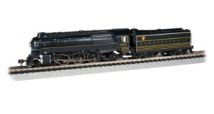 bachmann trains - streamlined k4 4-6-2 pacific dcc econami sound value-equipped locomotive - prr #2665 - n scale (53952)