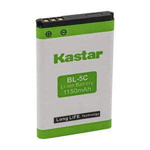 Kastar BL-5C Battery 2-Pack Replacement for Doro 2414 2415 2424 DFC-0150 Domo, Freesty, Freesty l2, EP-802, Funktel D11, Funktel FC11, Vertical CP2001 IP DECT, Vertical RTX CT8010