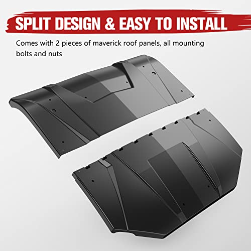 Maverick Trail Sport Commander Roof Top, A & UTV PRO 2 Pieces Combination Hard Roof Top for 2018-2023 Can-Am Maverick Sport/Trail, 2021-2023 Can-Am Commander Accessories, Replace OEM # 715006218