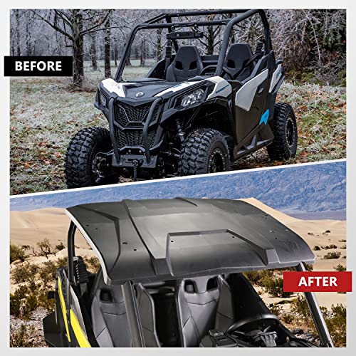 Maverick Trail Sport Commander Roof Top, A & UTV PRO 2 Pieces Combination Hard Roof Top for 2018-2023 Can-Am Maverick Sport/Trail, 2021-2023 Can-Am Commander Accessories, Replace OEM # 715006218