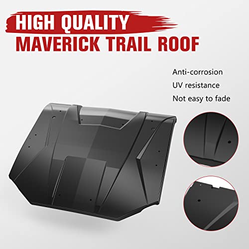 Maverick Trail Sport Commander Roof Top, A & UTV PRO 2 Pieces Combination Hard Roof Top for 2018-2023 Can-Am Maverick Sport/Trail, 2021-2023 Can-Am Commander Accessories, Replace OEM # 715006218