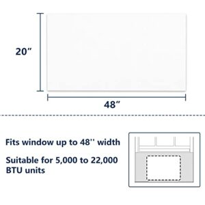 Pearwow Window Air Conditioner Side Panel, 48" Extended Width XL Size Surround Insulated Foam Side Panels for Window AC Units, Air Conditioner Insulation Panel for Summer and Winter