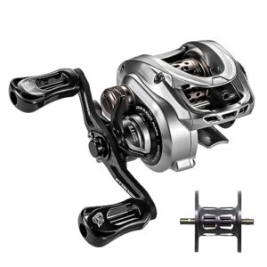 doviello hicc50 136g/4.8oz ultralight baitcaster reels bfs reel baitcasting fishing reel 7.1 gear ratio 11+1bb 4kg/8.8lb drag power baitcaster full carbon high compact