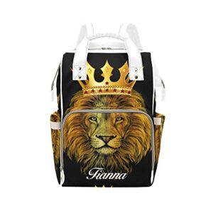 xozoty golden hat lion king diaper bags with name waterproof mummy backpack nappy nursing baby bags gifts tote bag for women