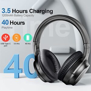 ROSIDA Wireless Headphones for TV, Over-Ear Bluetooth 5.0 TV Headset for Seniors, 196ft Wireless Range Support Optical,AUX, RCA and USB Output,High Volume, Hi-Fi Audio&No Delay,Up to 40 Hours Playtime