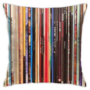 twszgd indie rock vinyl records pillow case decorative square throw pillow covers cushion case pillowcase for sofa couch bed chair car 18x18 inch/45x45 cm