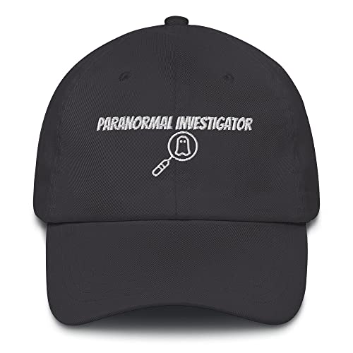 Paranormal Investigator Hat | Ghost Hunting Gear - - Classic Dad Hat - Fun Design Dark Grey