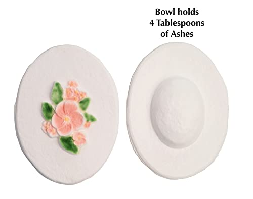 Biodegradable Urn for Human Ashes, Water Burial Urn, Urn Floats in Water, Urn for Cremation, Ocean Water Scattering Urn for Ashes, Floating Urn, Earth Memorials (Keepsake Elite® Pink Flower Y-01)